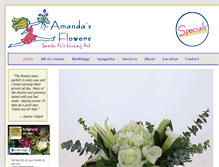 Tablet Screenshot of amandasflowers.net